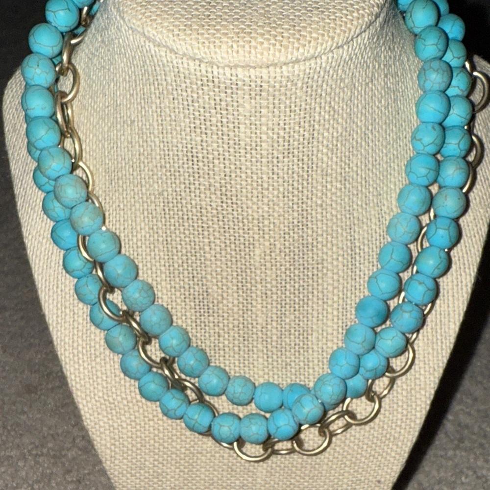 Park Lane Turquoise and Silver Necklace